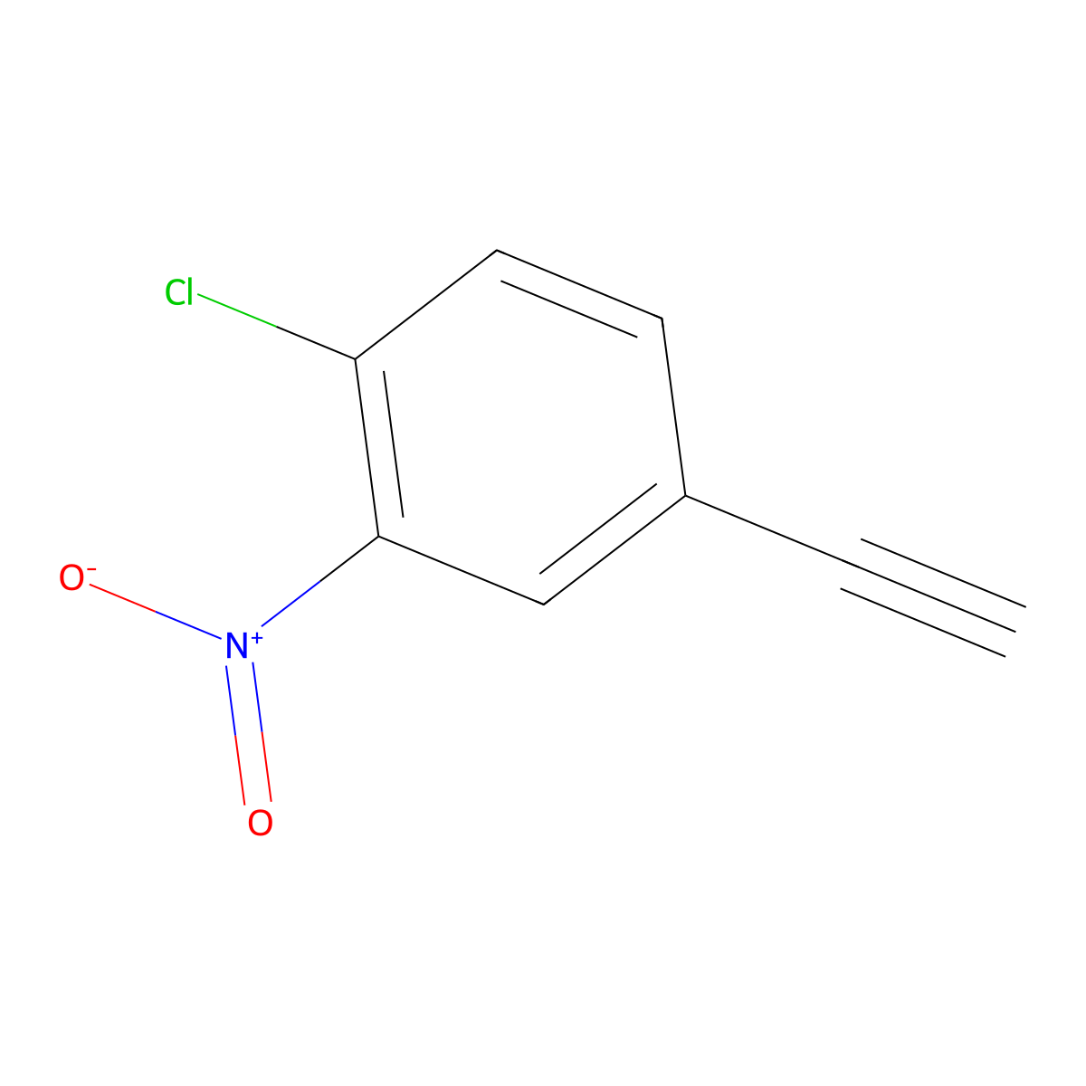 1-Chloro-4-ethynyl-2-nitrobenzene molecular structure, CAS 1057669-91-6
