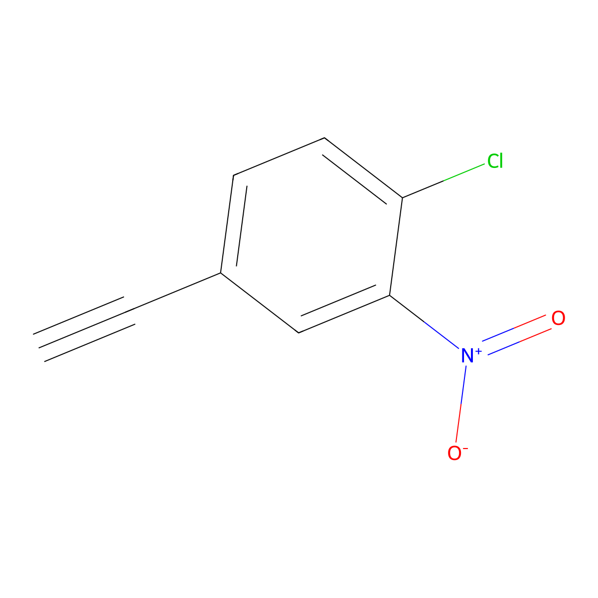 1-Chloro-4-ethynyl-2-nitrobenzene molecular structure, CAS 1057669-91-6