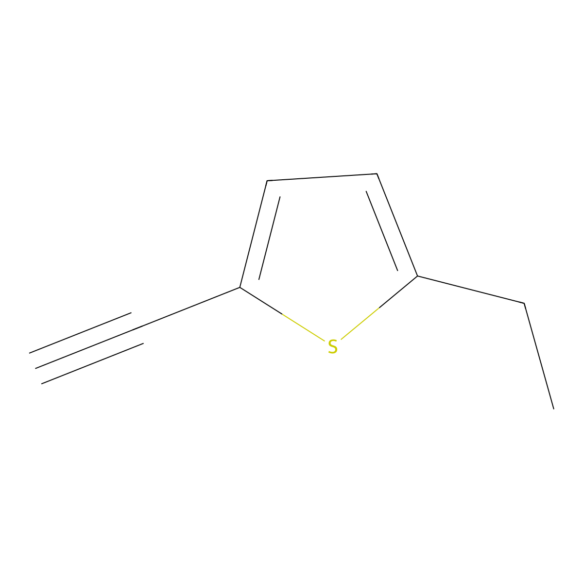 2-Ethyl-5-ethynylthiophene molecular structure, CAS 1057670-00-4