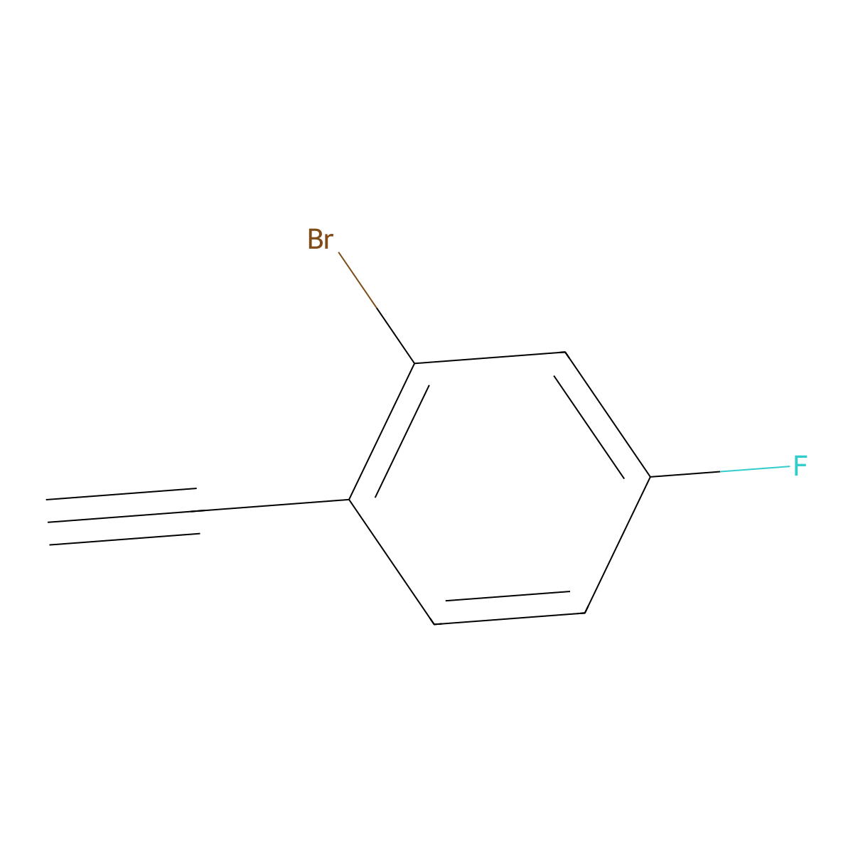 2-Bromo-1-ethynyl-4-fluorobenzene molecular structure, CAS 1057670-01-5