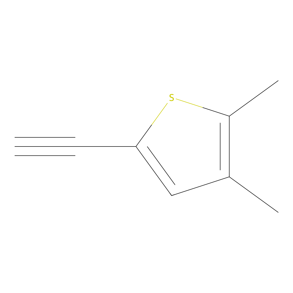5-Ethynyl-2,3-dimethylthiophene molecular structure, CAS 1057670-09-3