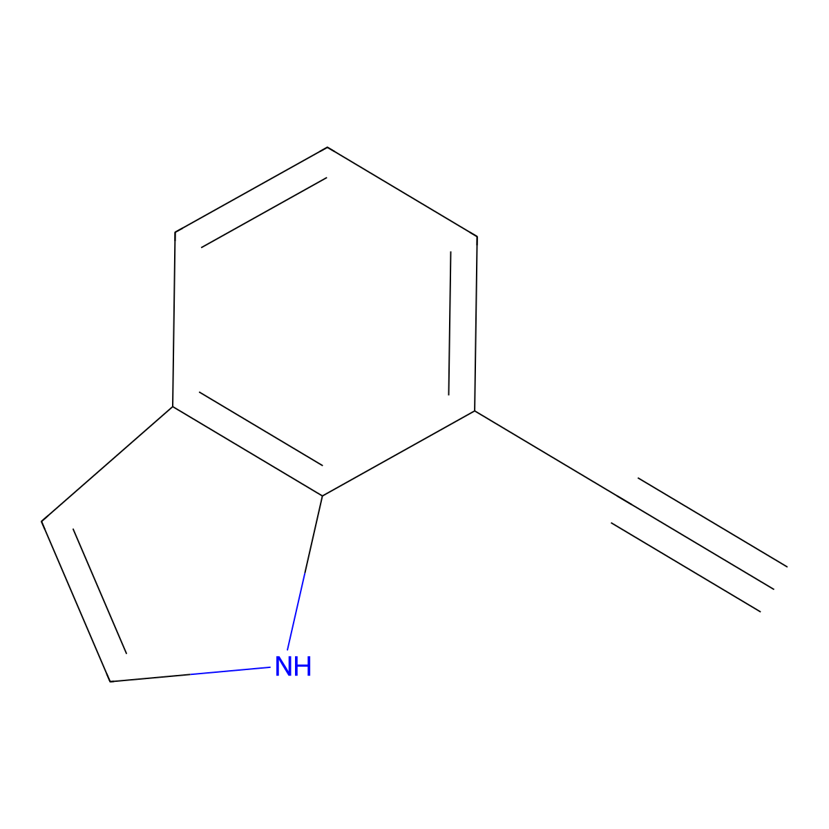 7-Ethynyl-1H-indole molecular structure, CAS 1057670-22-0