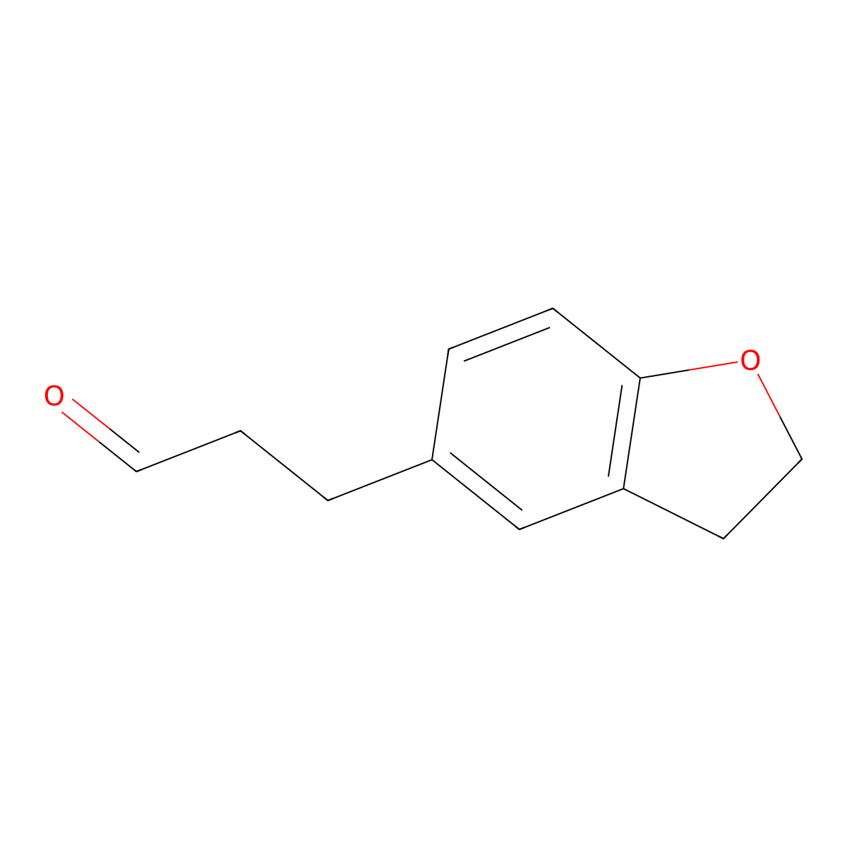 3-(2,3-Dihydro-1-benzofuran-5-yl)propanal molecular structure, CAS 1057670-88-8