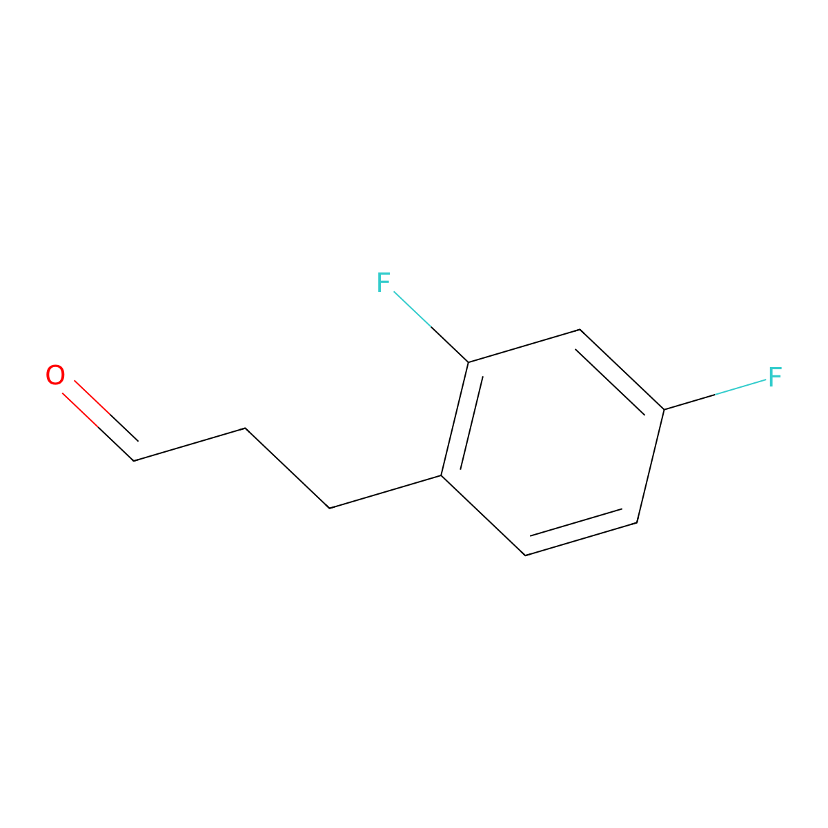 2,4-Difluorobenzenepropanal molecular structure, CAS 1057670-89-9