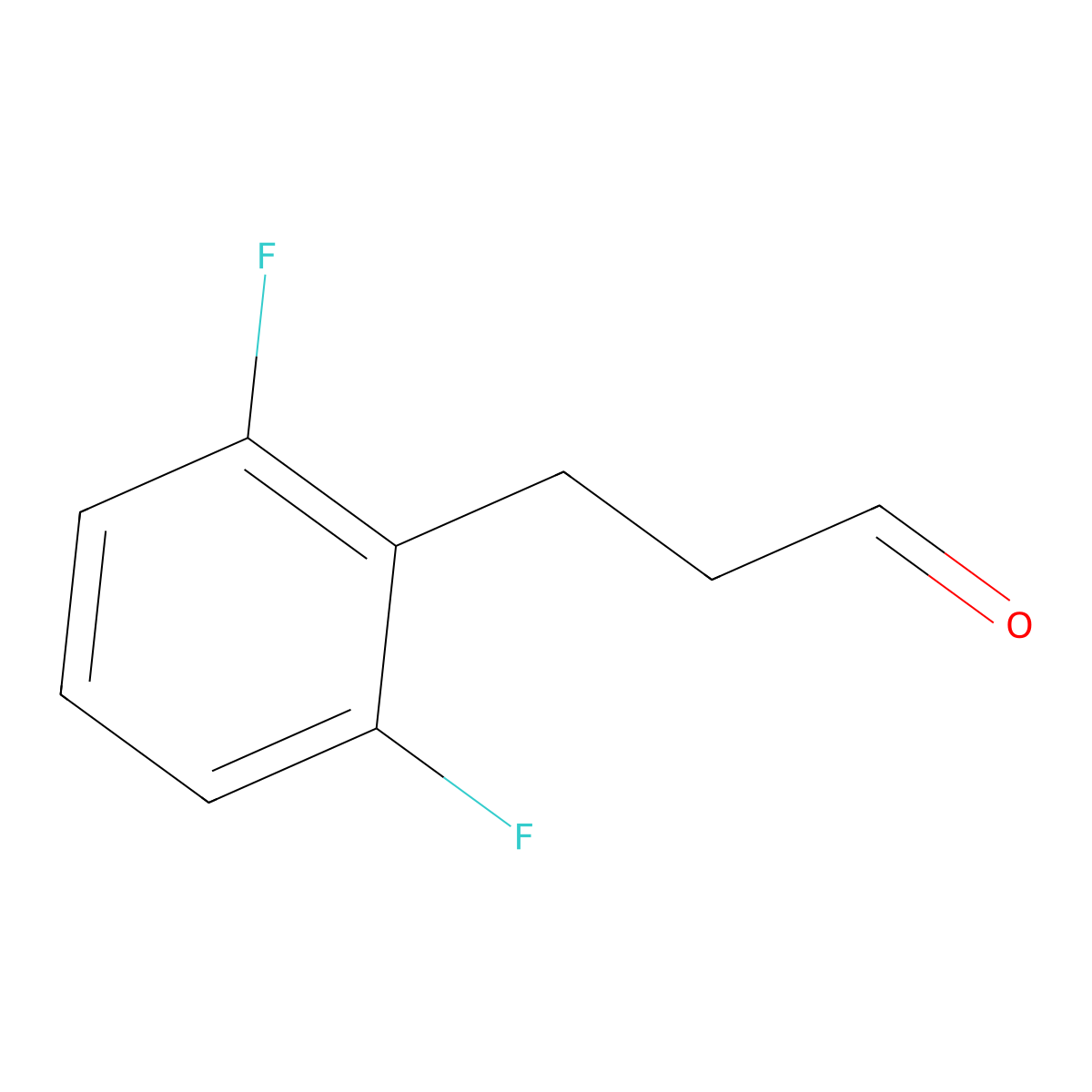 2,6-Difluorobenzenepropanal molecular structure, CAS 1057670-92-4