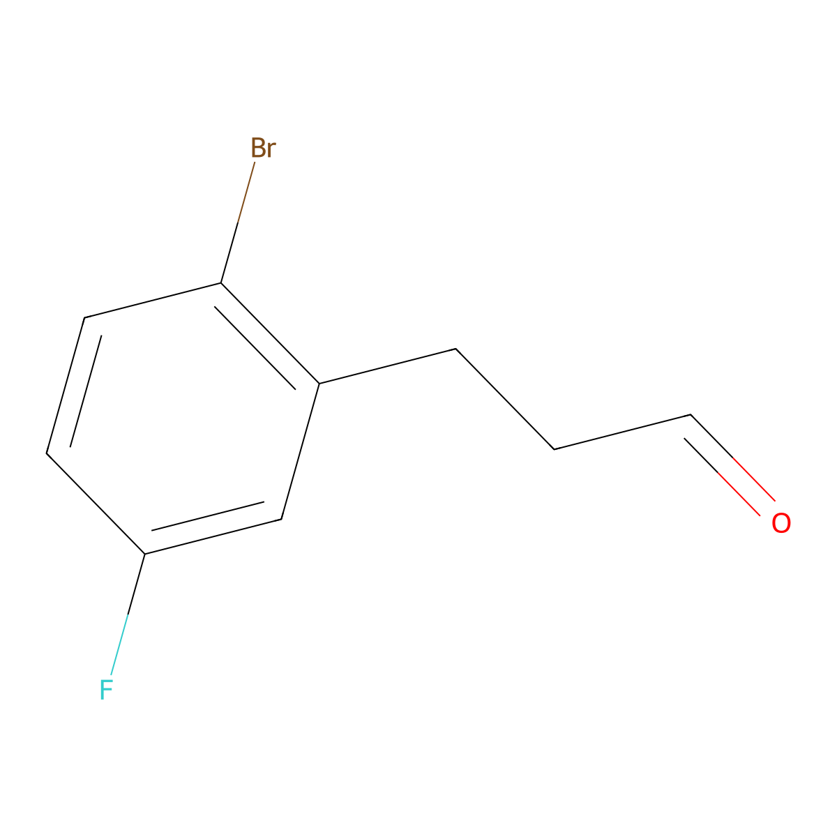 3-(2-Bromo-5-fluorophenyl)propanal molecular structure, CAS 1057670-94-6