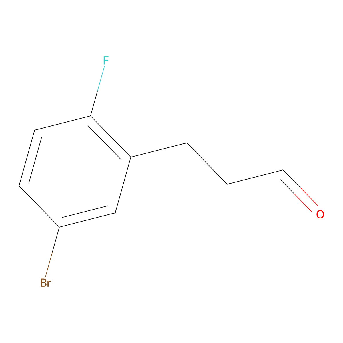 3-(5-Bromo-2-fluorophenyl)propanal molecular structure, CAS 1057671-22-3