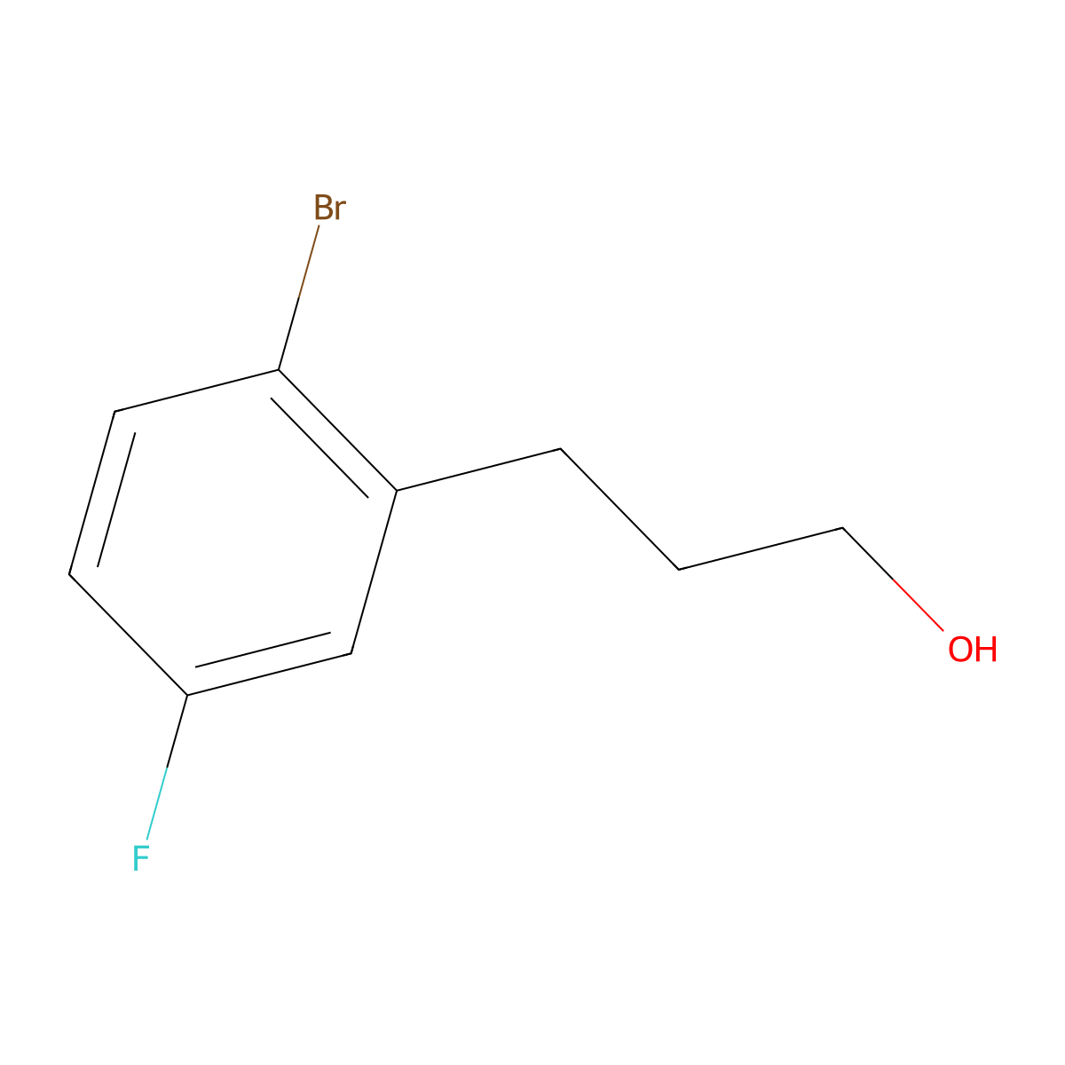 3-(2-Bromo-5-fluorophenyl)propan-1-OL molecular structure, CAS 1057671-39-2