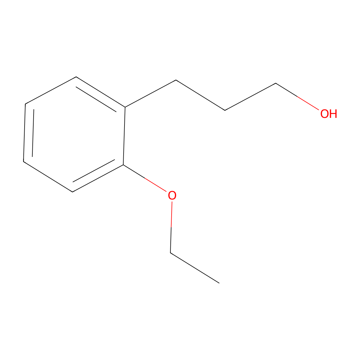 2-Ethoxy-benzenepropanol molecular structure, CAS 1057671-43-8