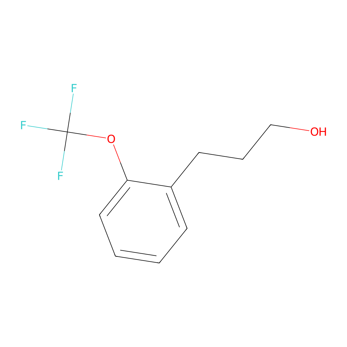 3-(2-(Trifluoromethoxy)phenyl)propan-1-ol molecular structure, CAS 1057671-46-1