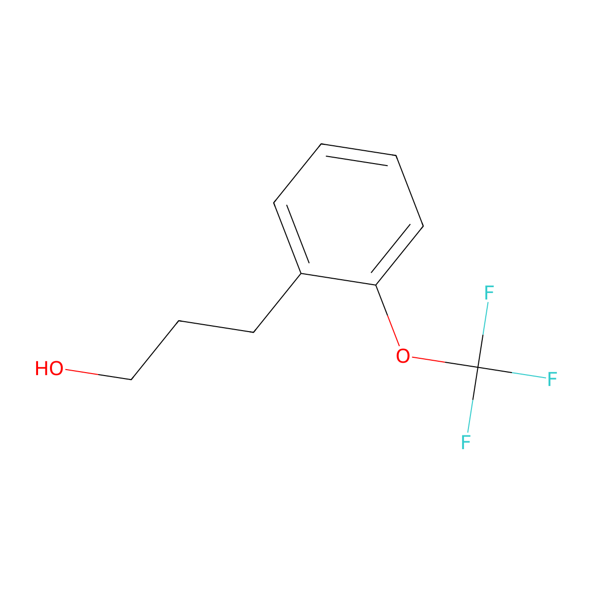3-(2-(Trifluoromethoxy)phenyl)propan-1-ol molecular structure, CAS 1057671-46-1