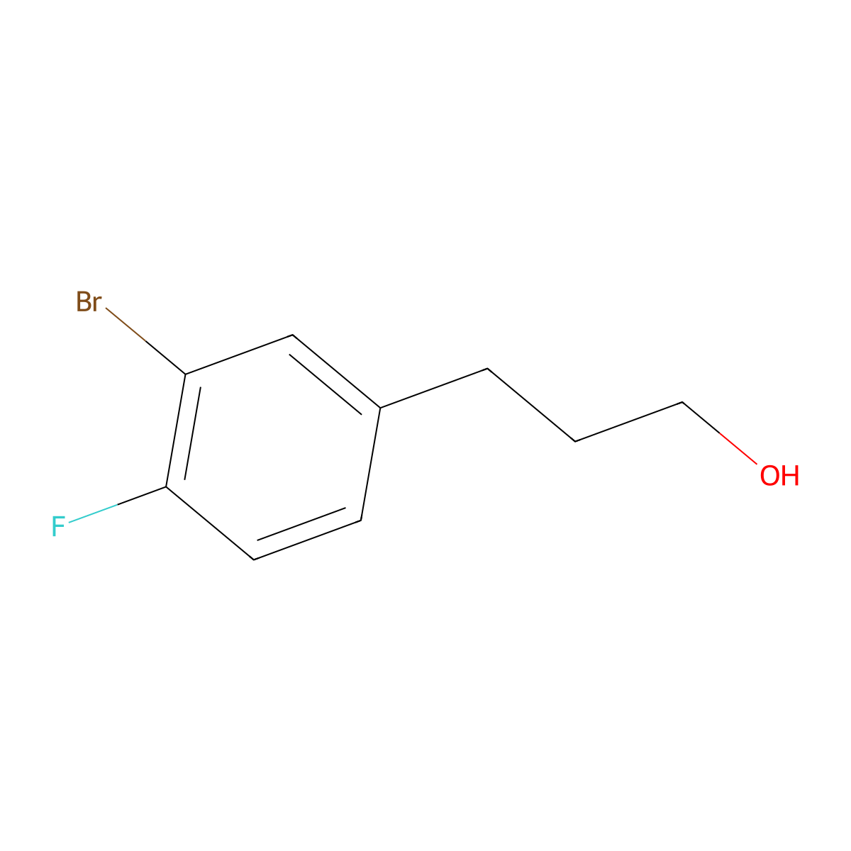 3-(3-Bromo-4-fluorophenyl)propan-1-OL molecular structure, CAS 1057671-48-3