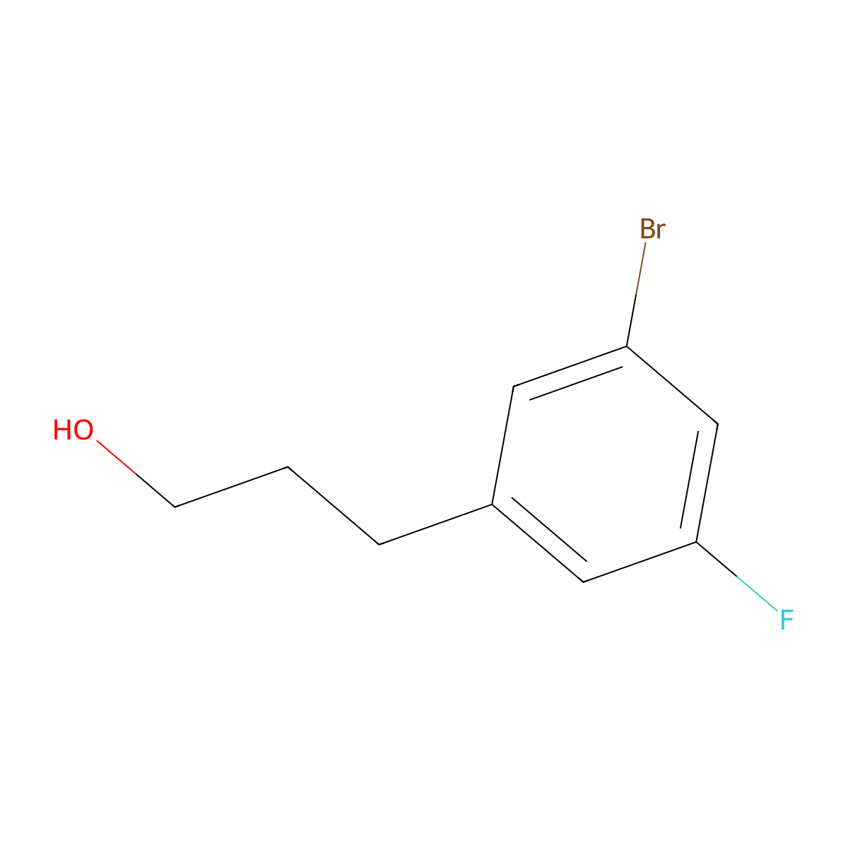 3-(3-Bromo-5-fluorophenyl)propan-1-OL molecular structure, CAS 1057671-49-4