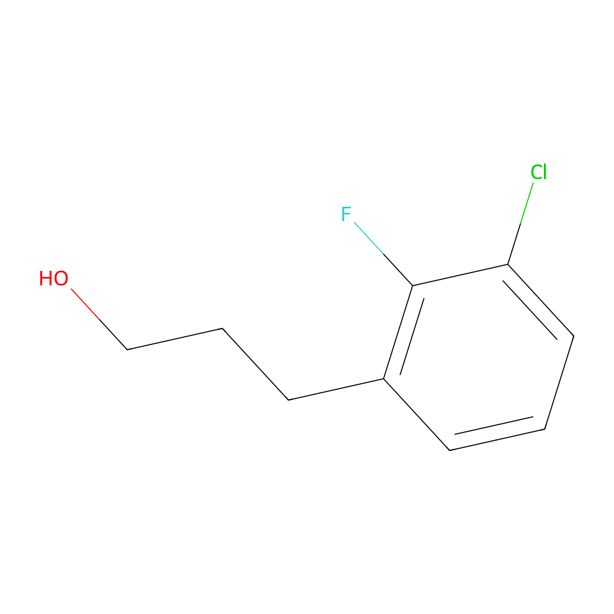 3-(3-Chloro-2-fluorophenyl)-1-propanol molecular structure, CAS 1057671-52-9