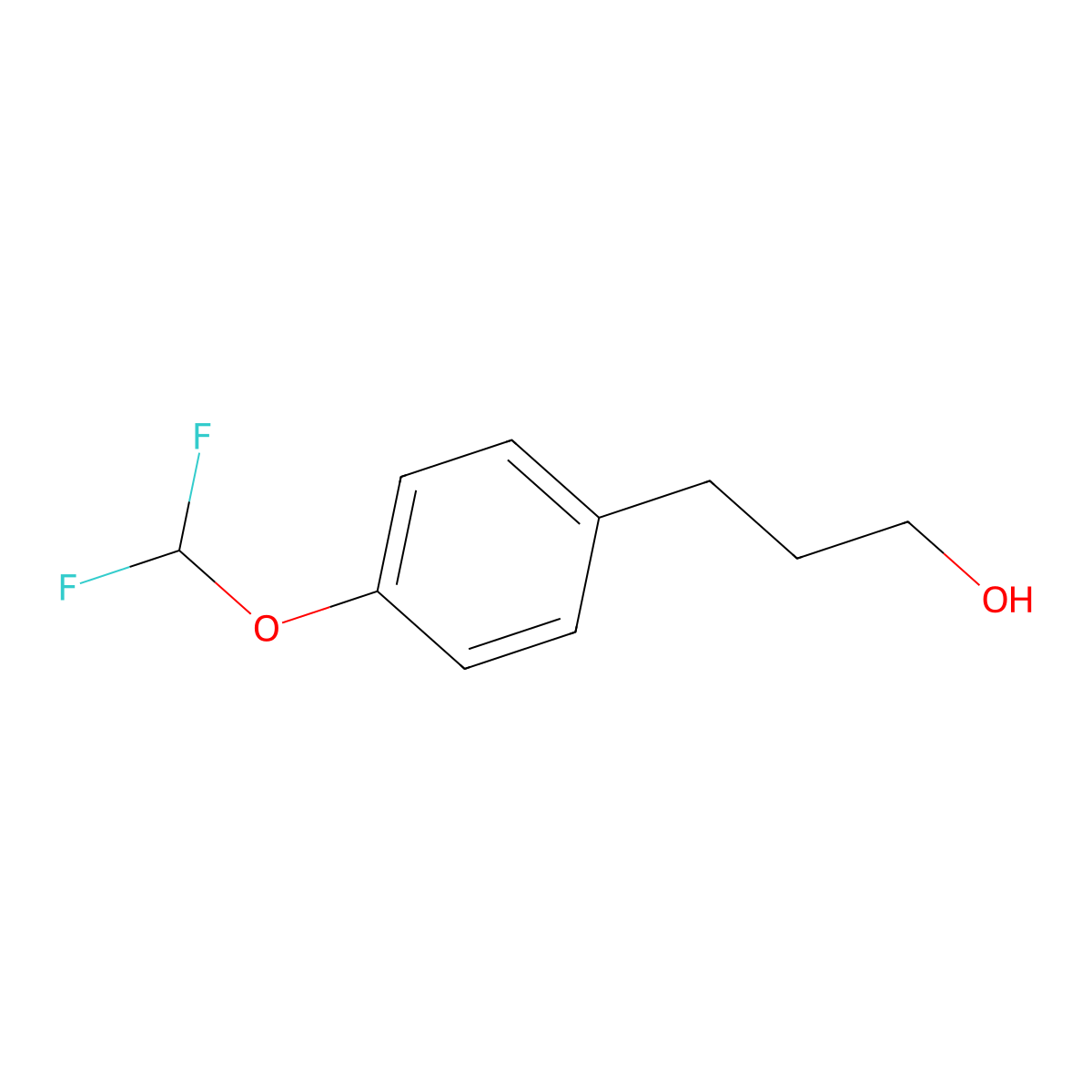 3-(4-Difluoromethoxy-phenyl)-propan-1-ol molecular structure, CAS 1057671-58-5