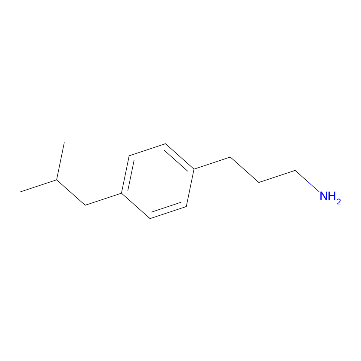 3-[4-(2-Methylpropyl)phenyl]propan-1-amine molecular structure, CAS 1057671-76-7