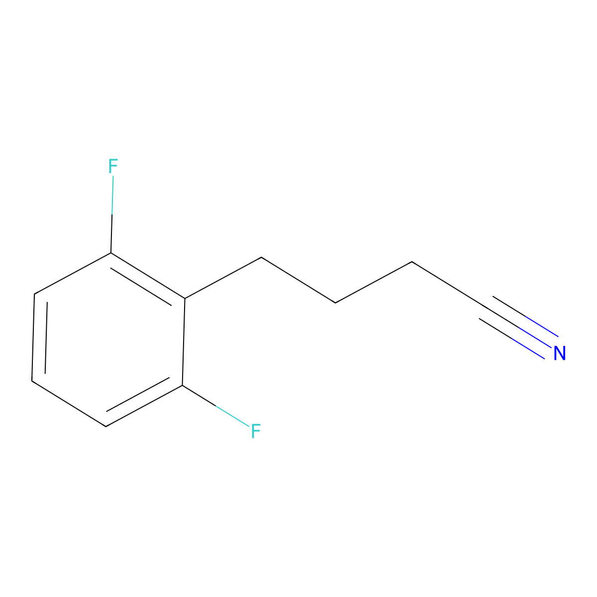 4-(2,6-Difluorophenyl)butanenitrile molecular structure, CAS 1057672-27-1