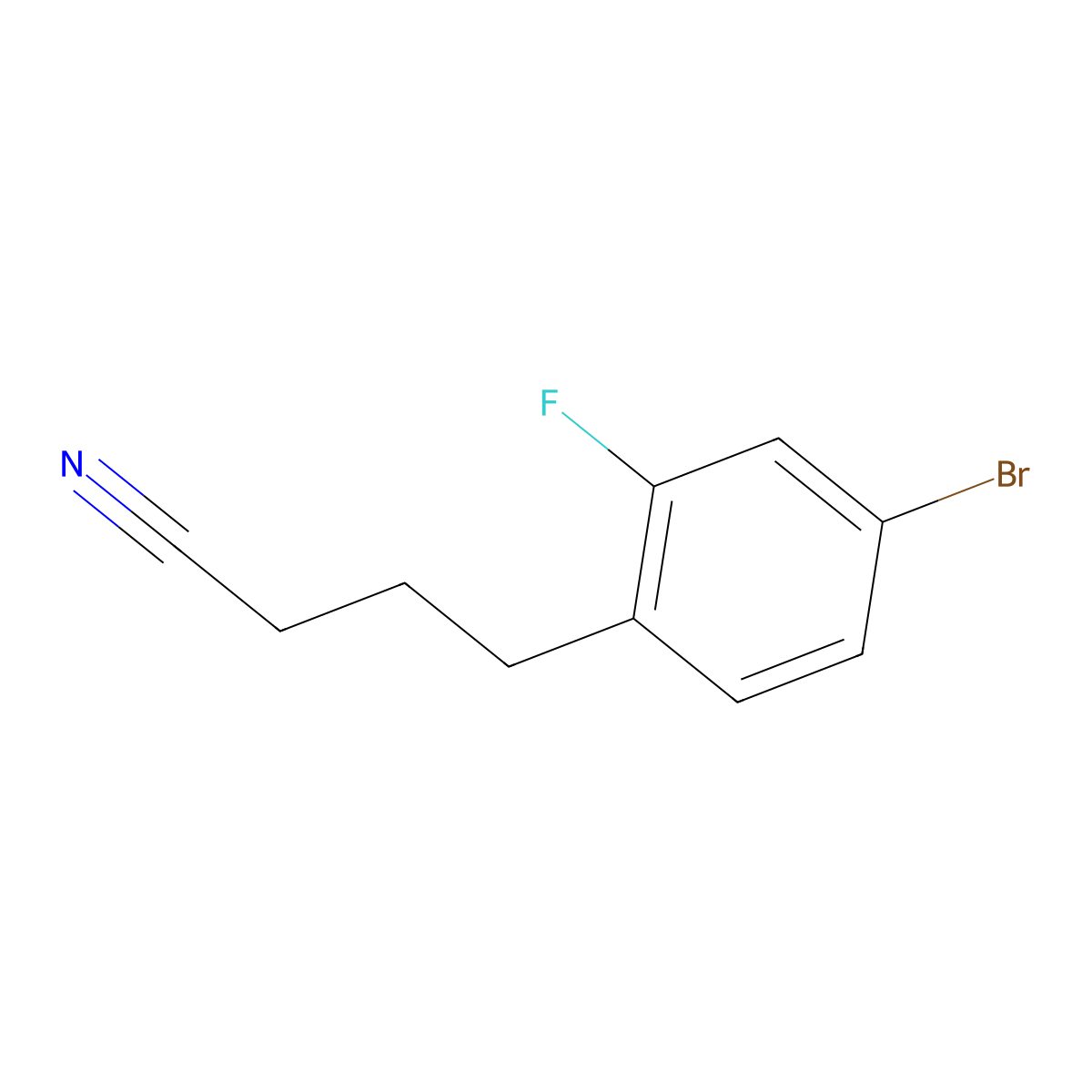 4-(4-Bromo-2-fluorophenyl)butanenitrile molecular structure, CAS 1057672-39-5