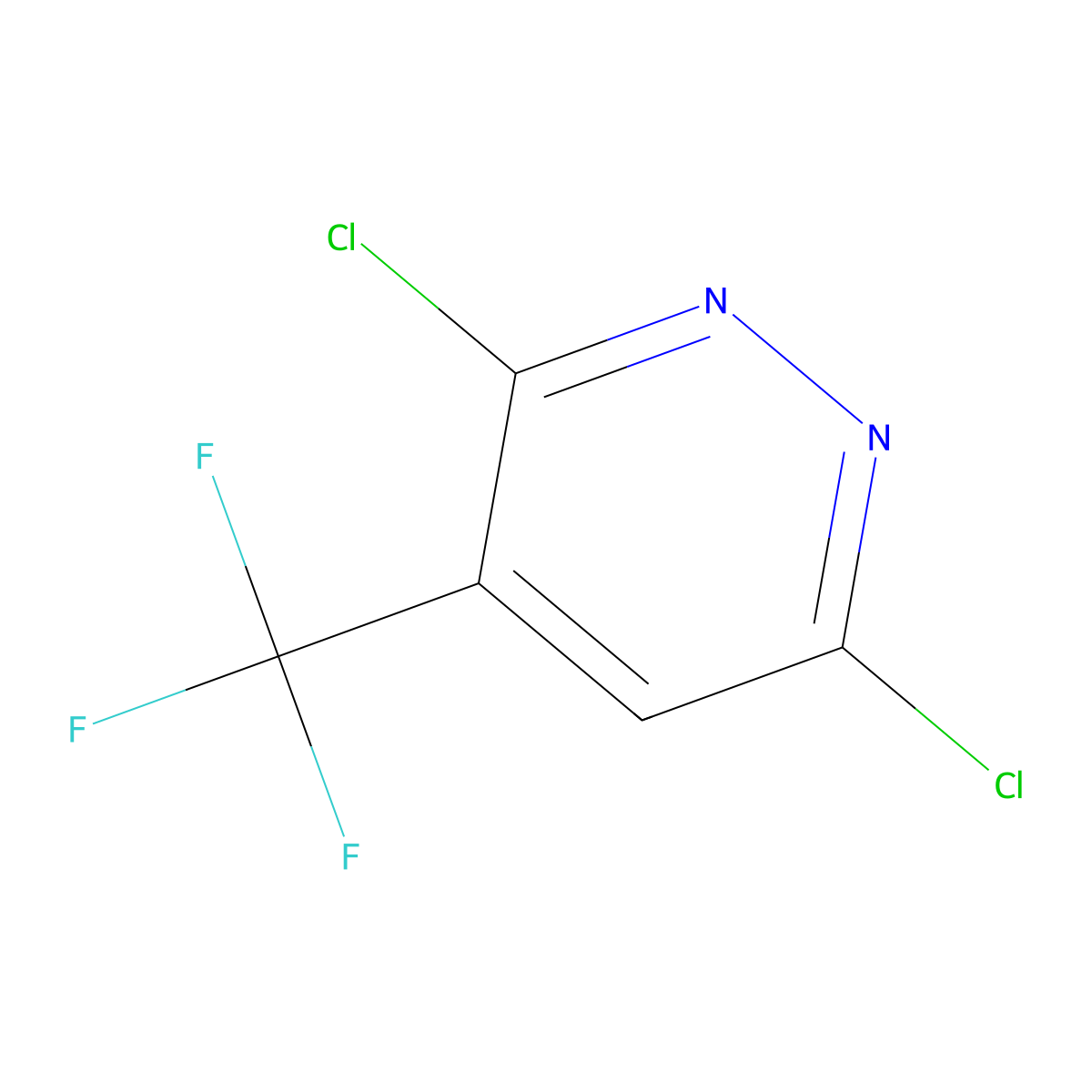 3,6-Dichloro-4-(trifluoromethyl)pyridazine molecular structure, CAS 1057672-68-0