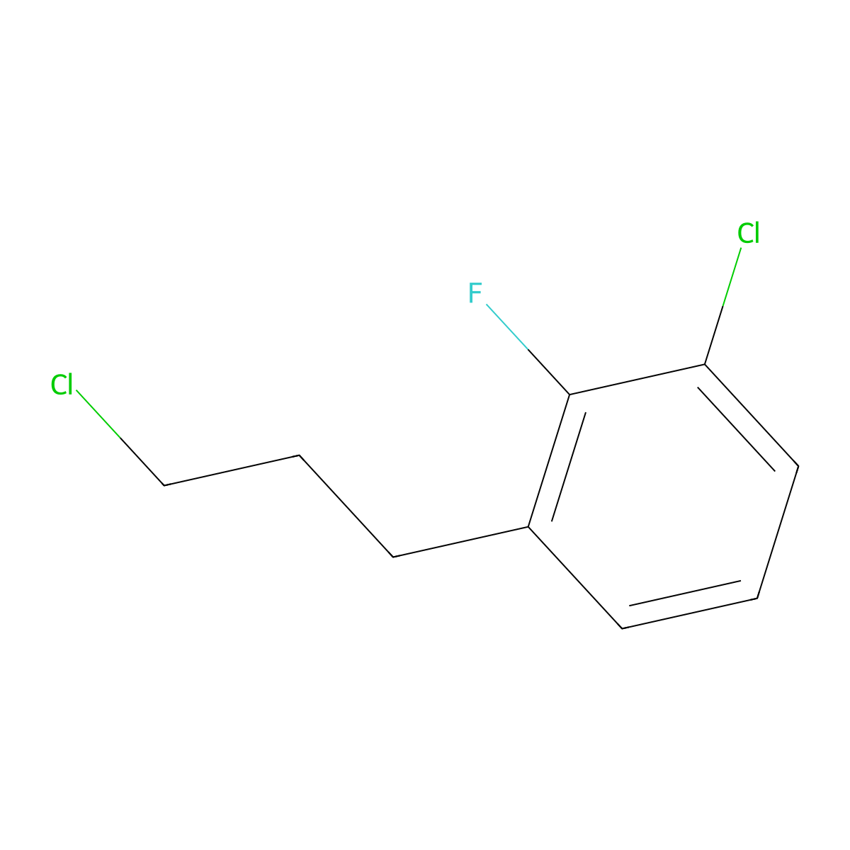 1-Chloro-3-(3-chloropropyl)-2-fluorobenzene molecular structure, CAS 1057673-12-7