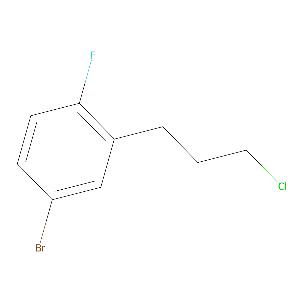 4-Bromo-2-(3-chloropropyl)fluorobenzene molecular structure, CAS 1057673-18-3