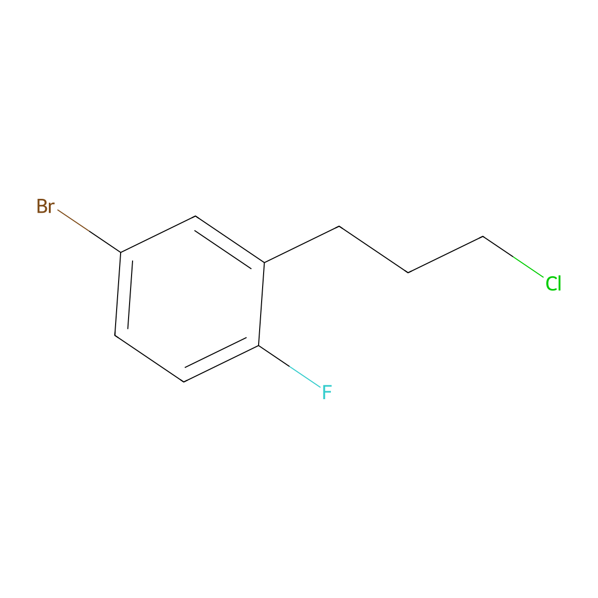 4-Bromo-2-(3-chloropropyl)fluorobenzene molecular structure, CAS 1057673-18-3