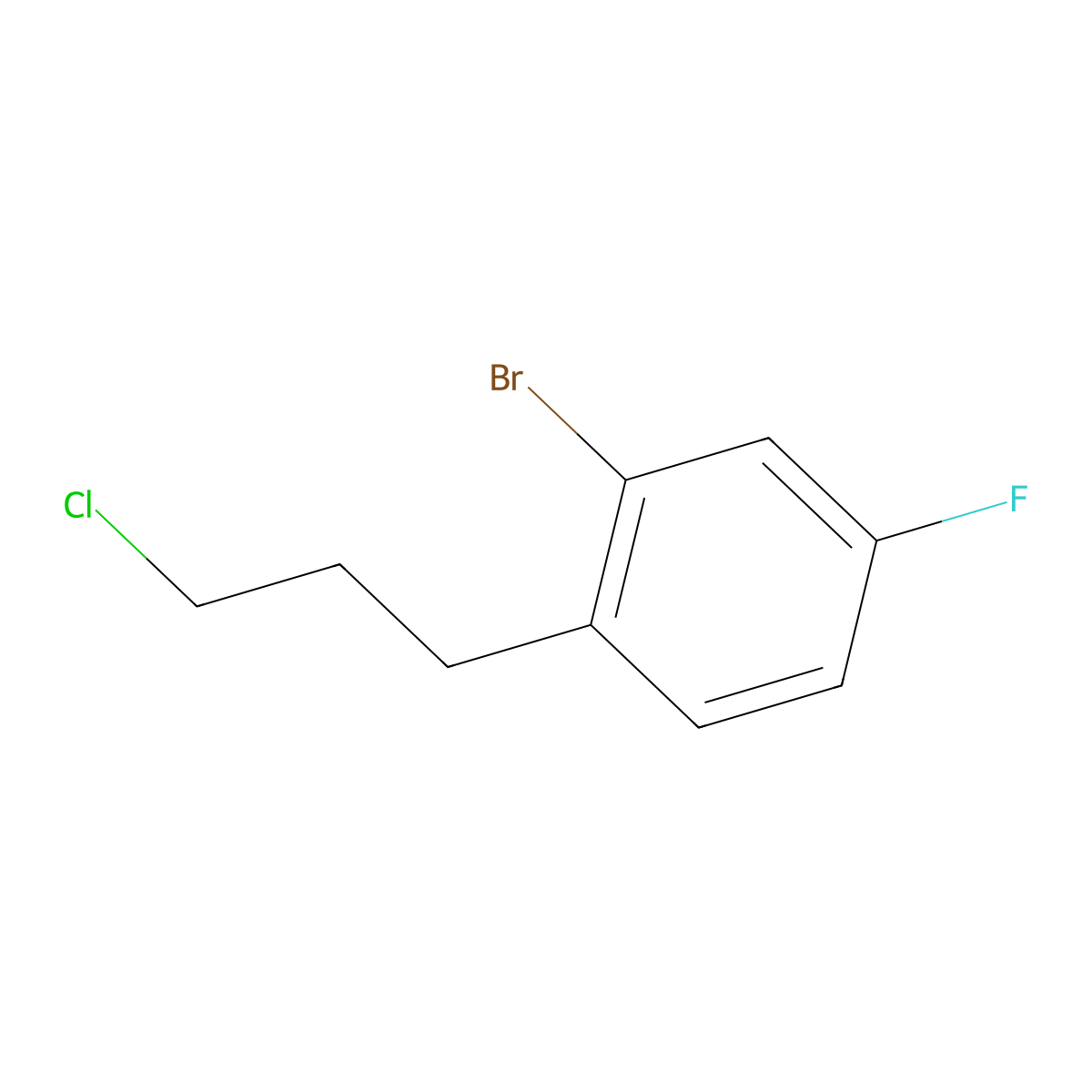 2-Bromo-1-(3-chloropropyl)-4-fluorobenzene molecular structure, CAS 1057673-31-0