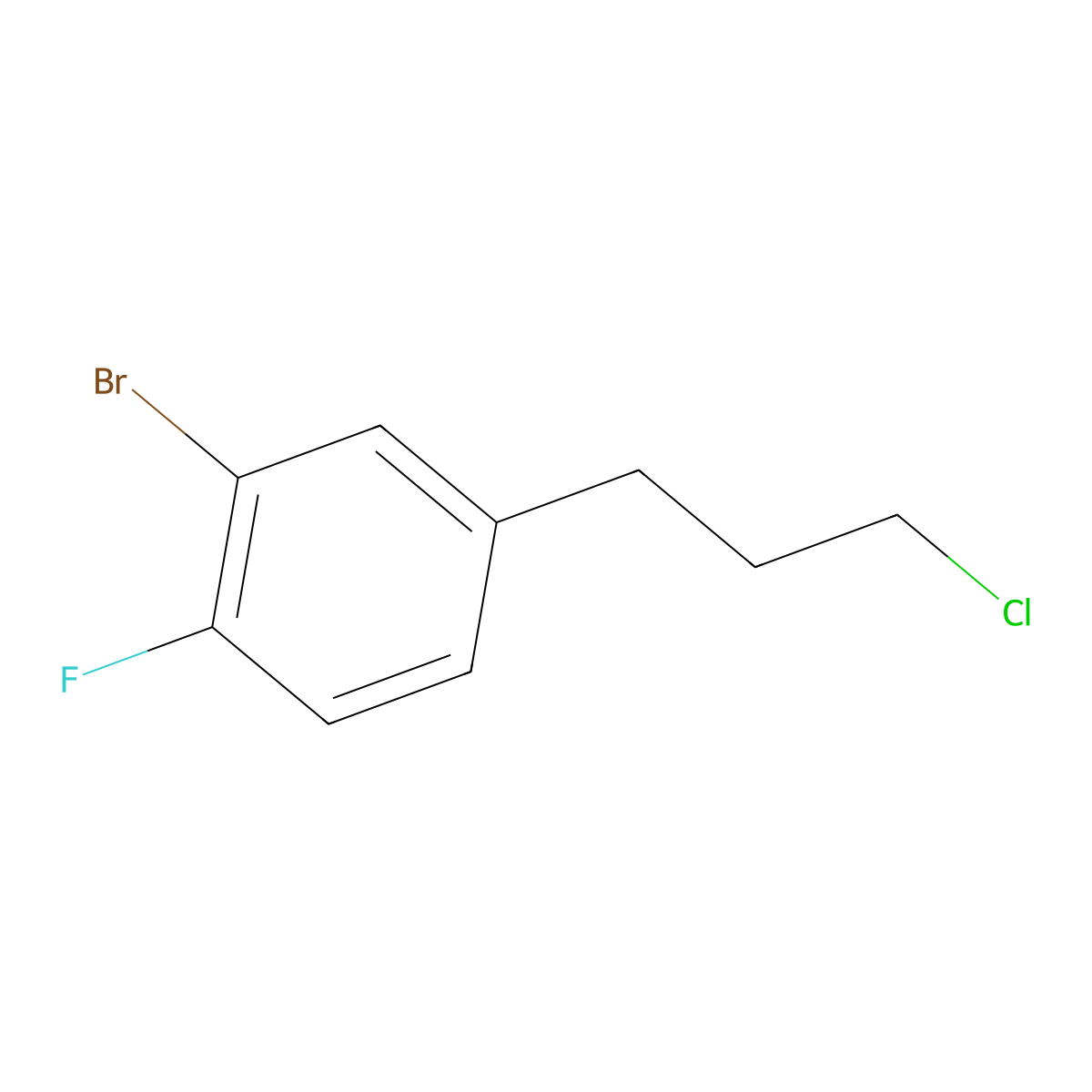 2-Bromo-4-(3-chloropropyl)-1-fluorobenzene molecular structure, CAS 1057673-36-5