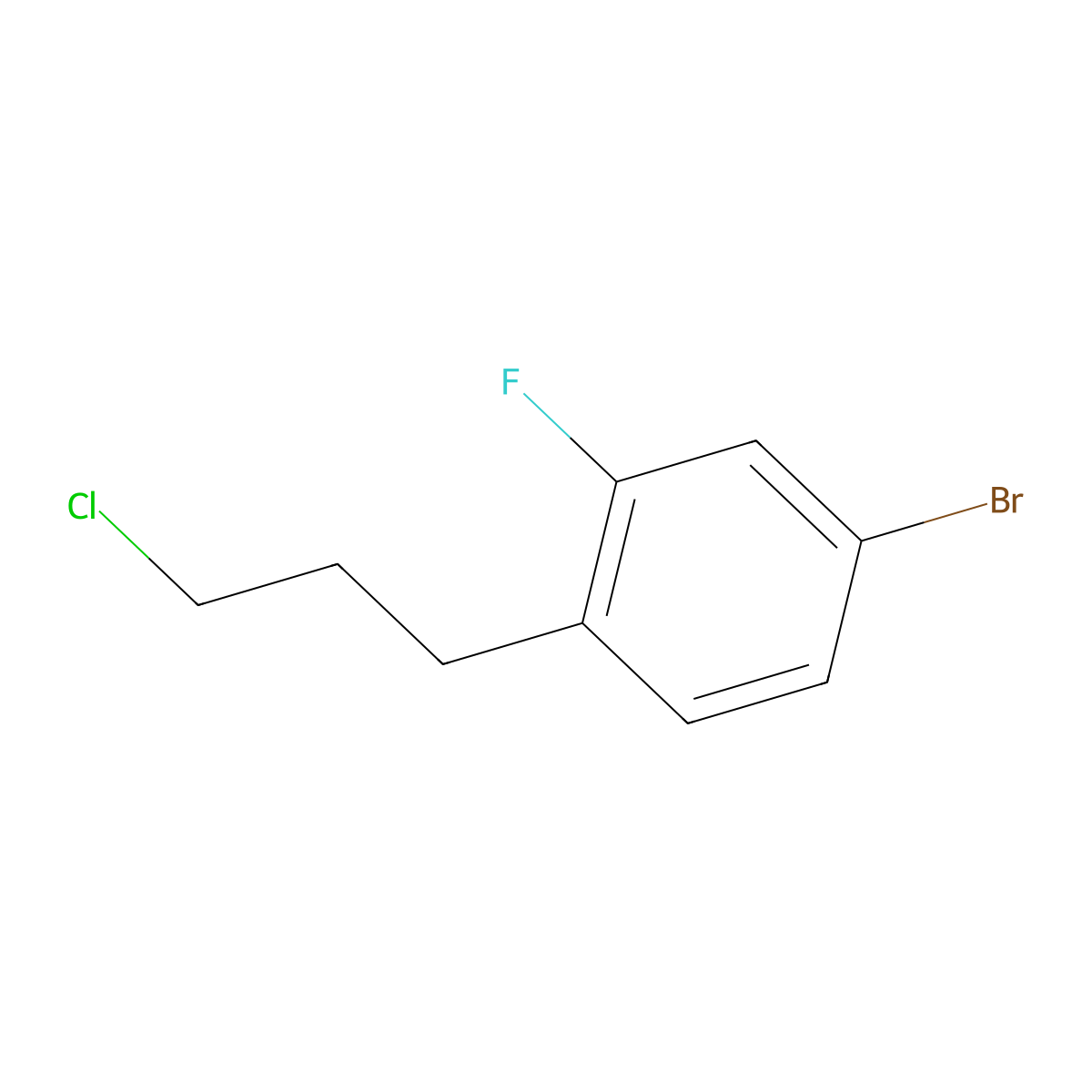 4-Bromo-1-(3-chloropropyl)-2-fluorobenzene molecular structure, CAS 1057673-40-1