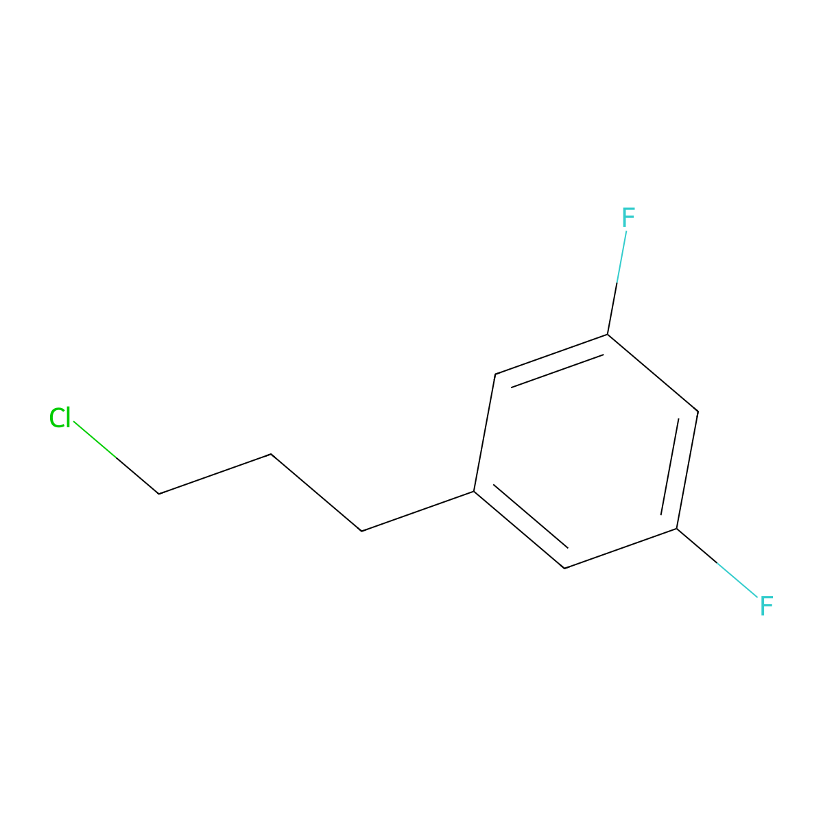 1-(3-Chloropropyl)-3,5-difluorobenzene molecular structure, CAS 1057673-58-1