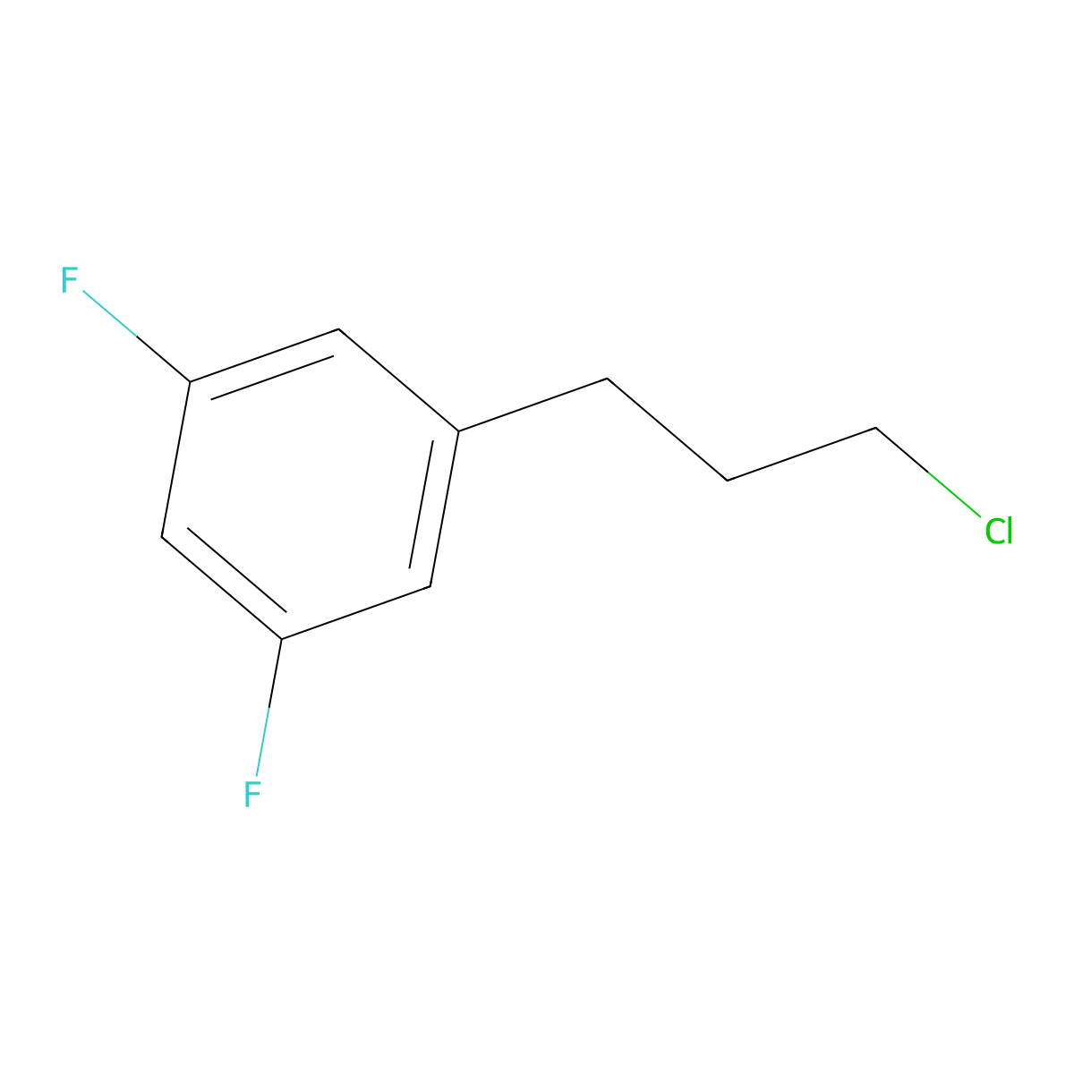 1-(3-Chloropropyl)-3,5-difluorobenzene molecular structure, CAS 1057673-58-1