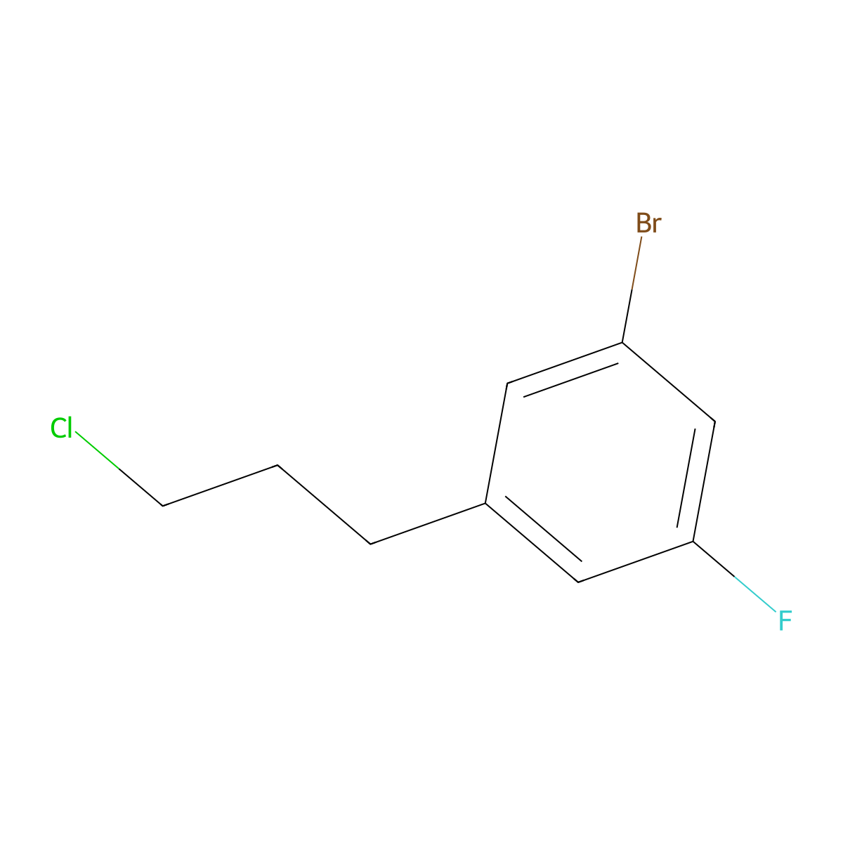 1-Bromo-3-(3-chloropropyl)-5-fluorobenzene molecular structure, CAS 1057673-59-2