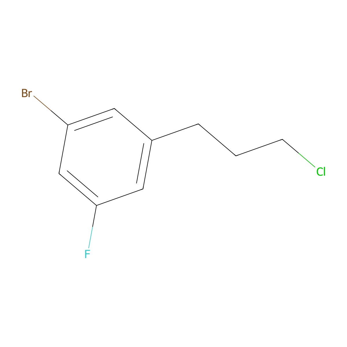 1-Bromo-3-(3-chloropropyl)-5-fluorobenzene molecular structure, CAS 1057673-59-2
