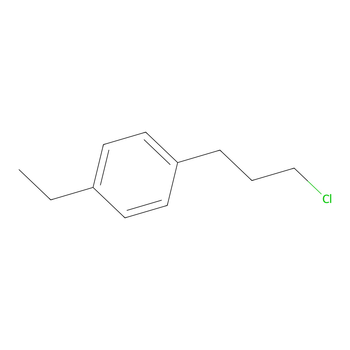 1-(3-Chloropropyl)-4-ethylbenzene molecular structure, CAS 1057673-65-0