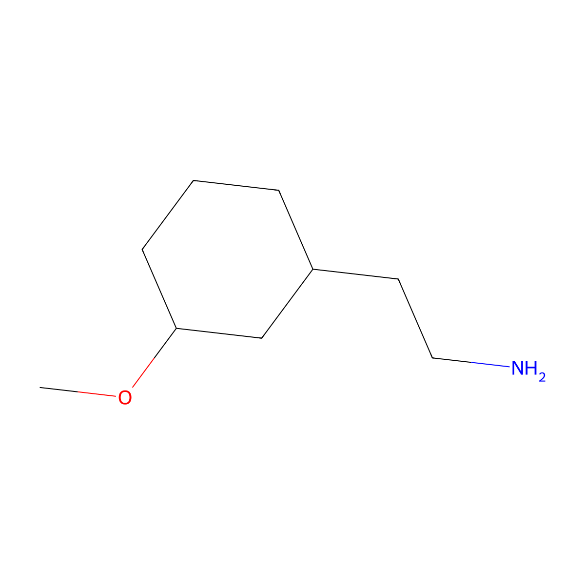 2-(3-Methoxycyclohexyl)ethan-1-amine molecular structure, CAS 1057674-37-9