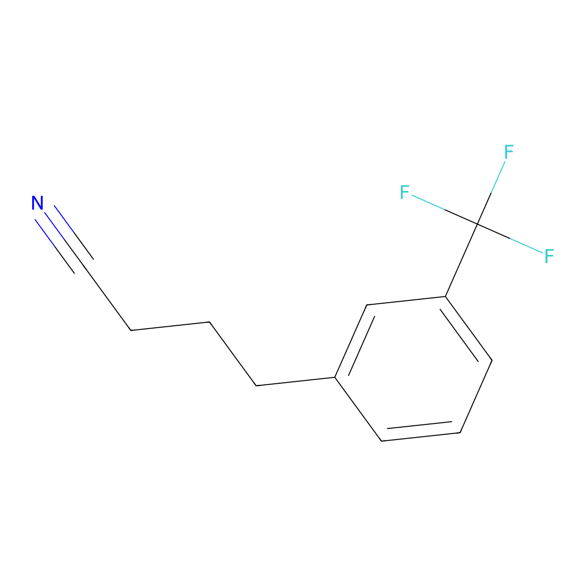 4-[3-(Trifluoromethyl)phenyl]butanenitrile molecular structure, CAS 1057676-06-8