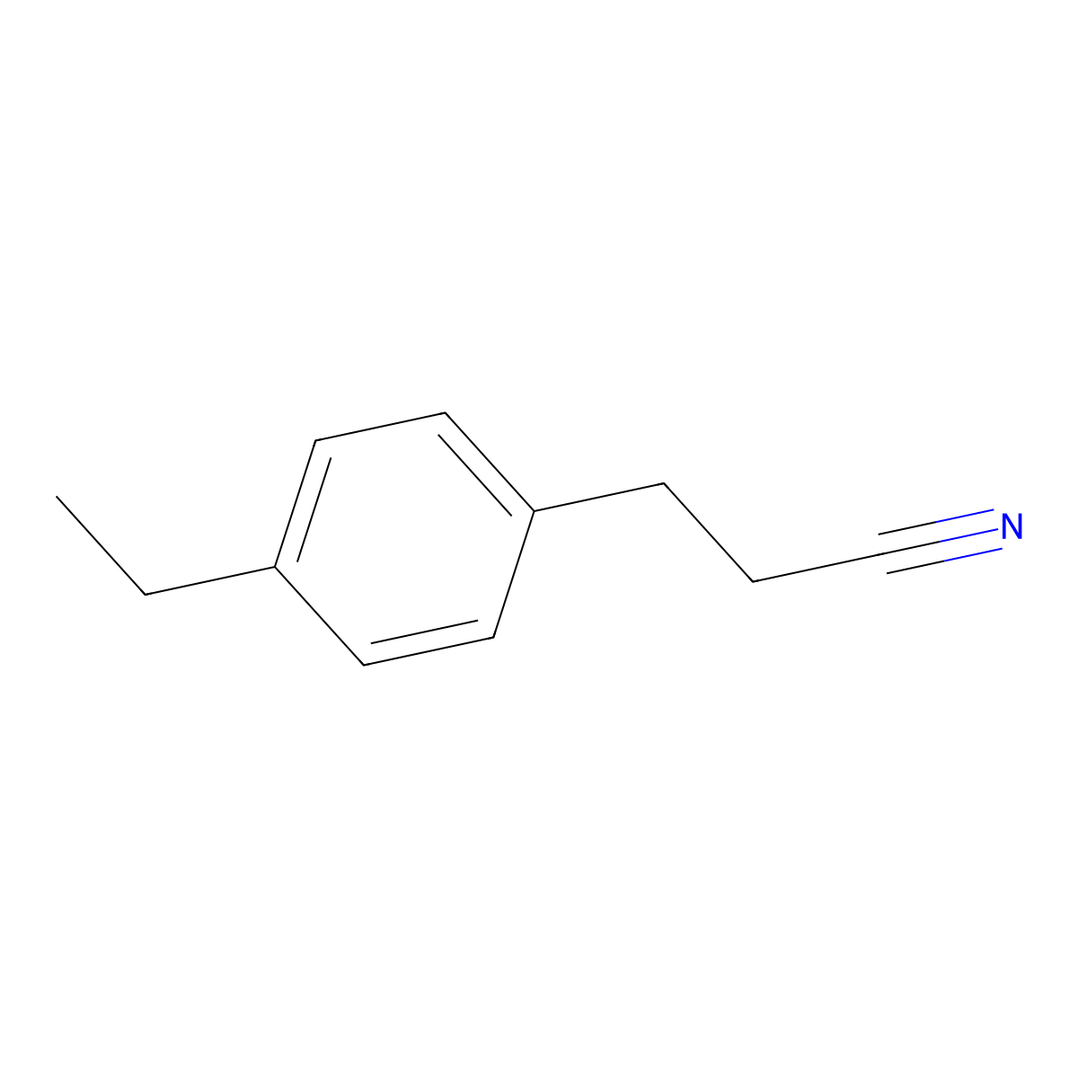 3-(4-Ethylphenyl)propanenitrile molecular structure, CAS 1057676-74-0