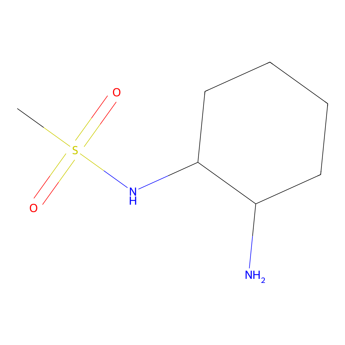 N-(2-Aminocyclohexyl)methanesulfonamide molecular structure, CAS 1057676-79-5