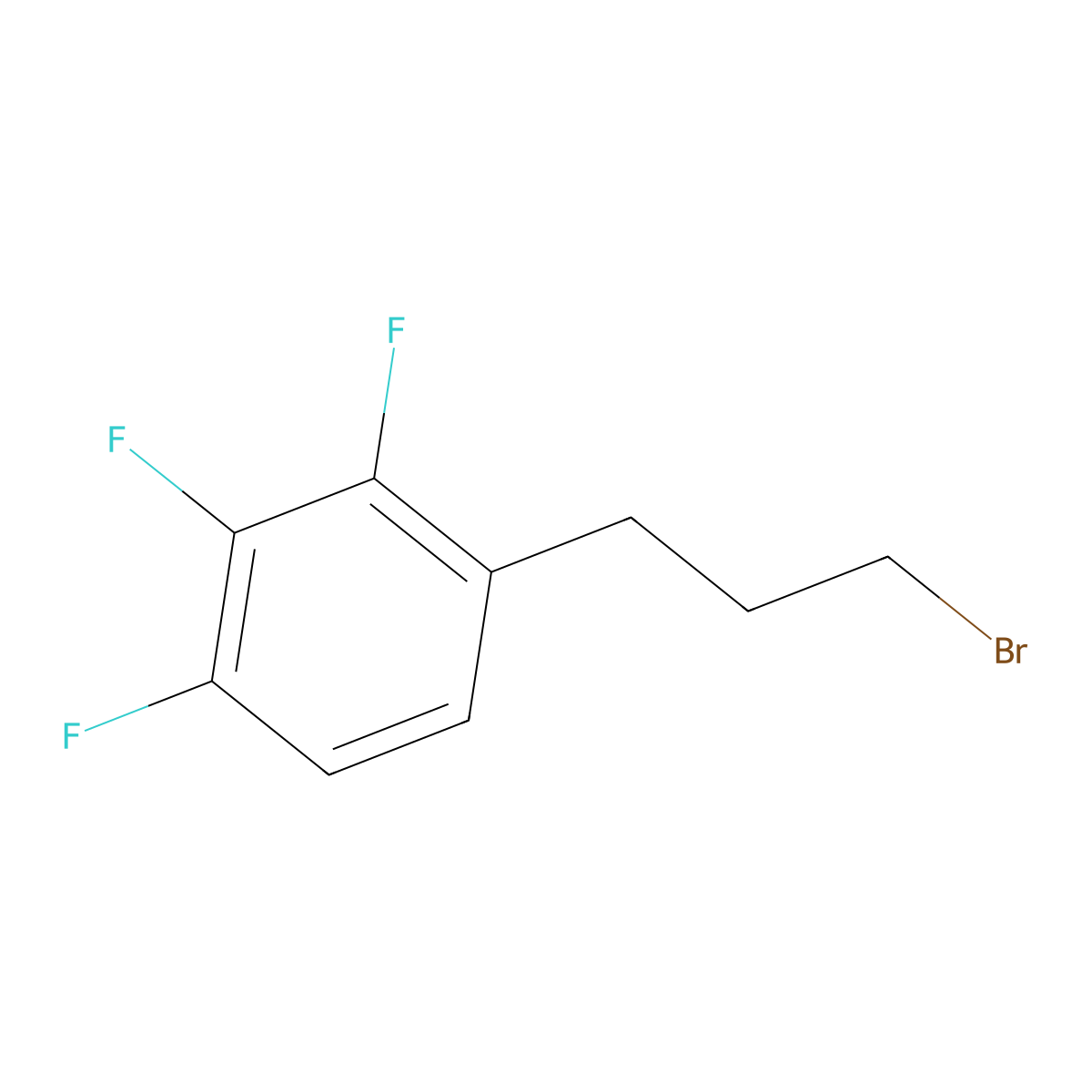 1-(3-Bromopropyl)-2,3,4-trifluorobenzene molecular structure, CAS 1057678-33-7