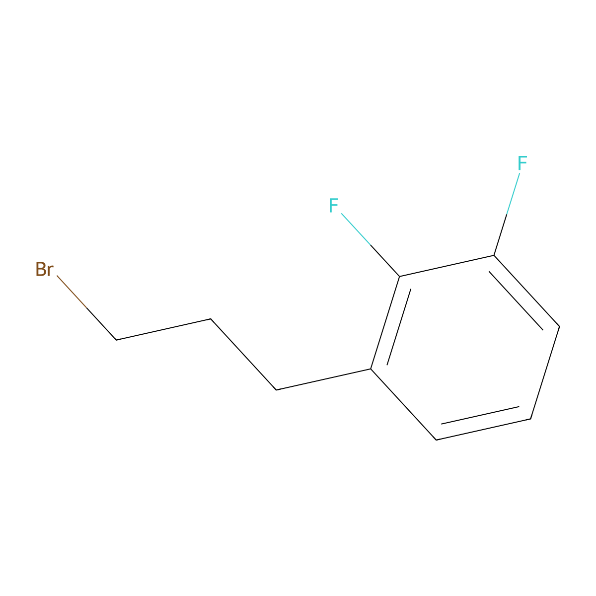 1-(3-Bromopropyl)-2,3-difluorobenzene molecular structure, CAS 1057678-39-3