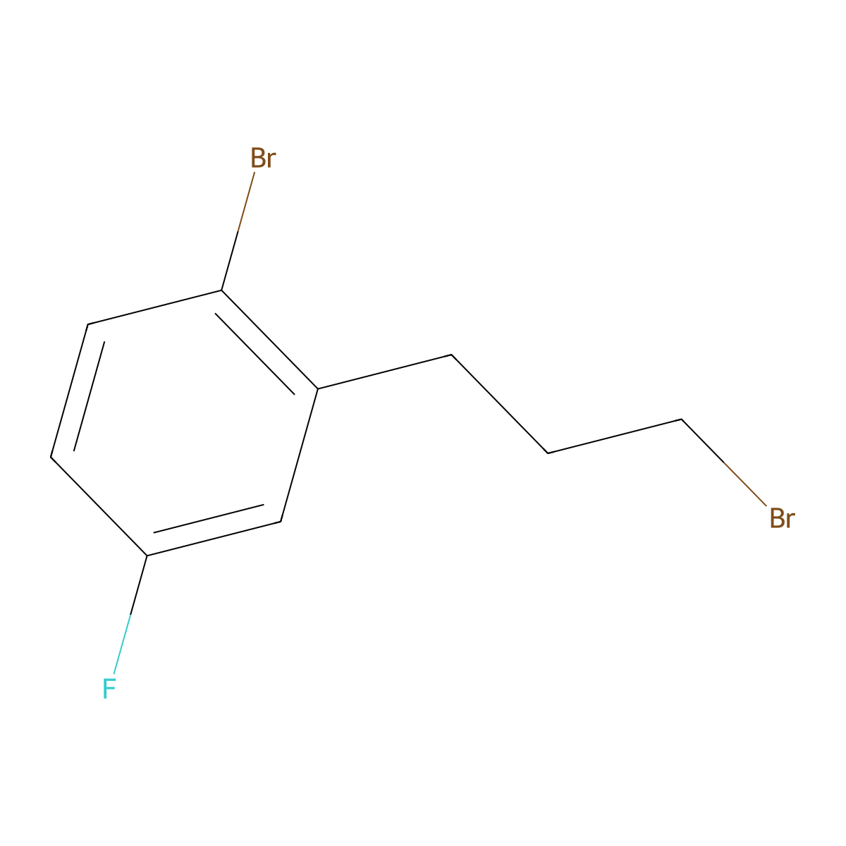 4-Bromo-3-(3-bromopropyl)fluorobenzene molecular structure, CAS 1057678-49-5