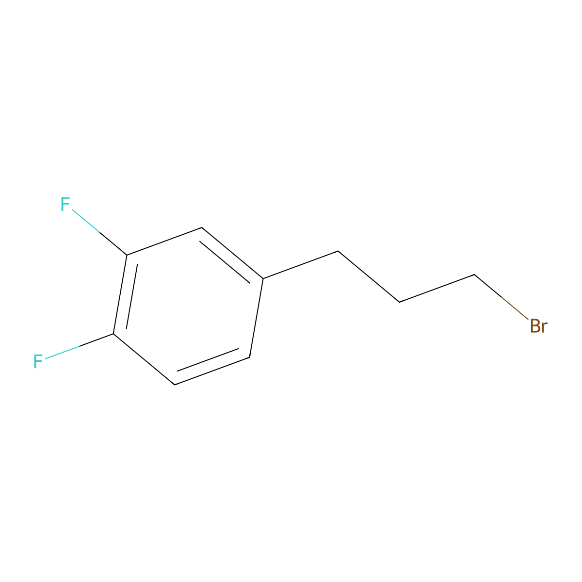 1-(3-Bromopropyl)-3,4-difluorobenzene molecular structure, CAS 1057678-57-5