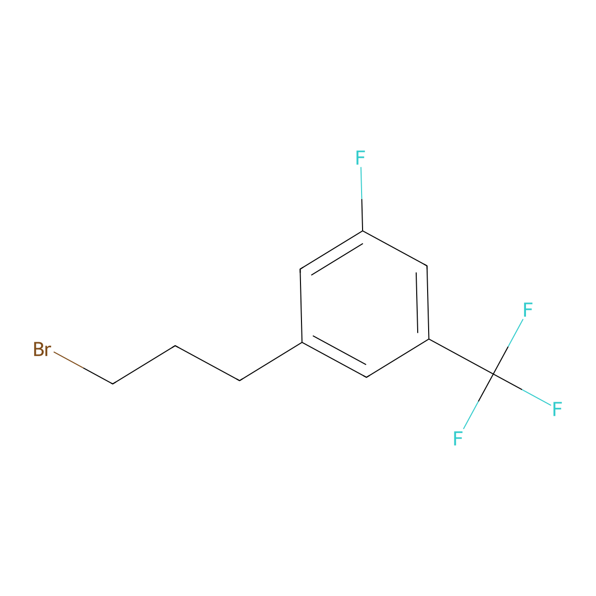 1-(3-Bromopropyl)-3-fluoro-5-(trifluoromethyl)benzene molecular structure, CAS 1057678-63-3
