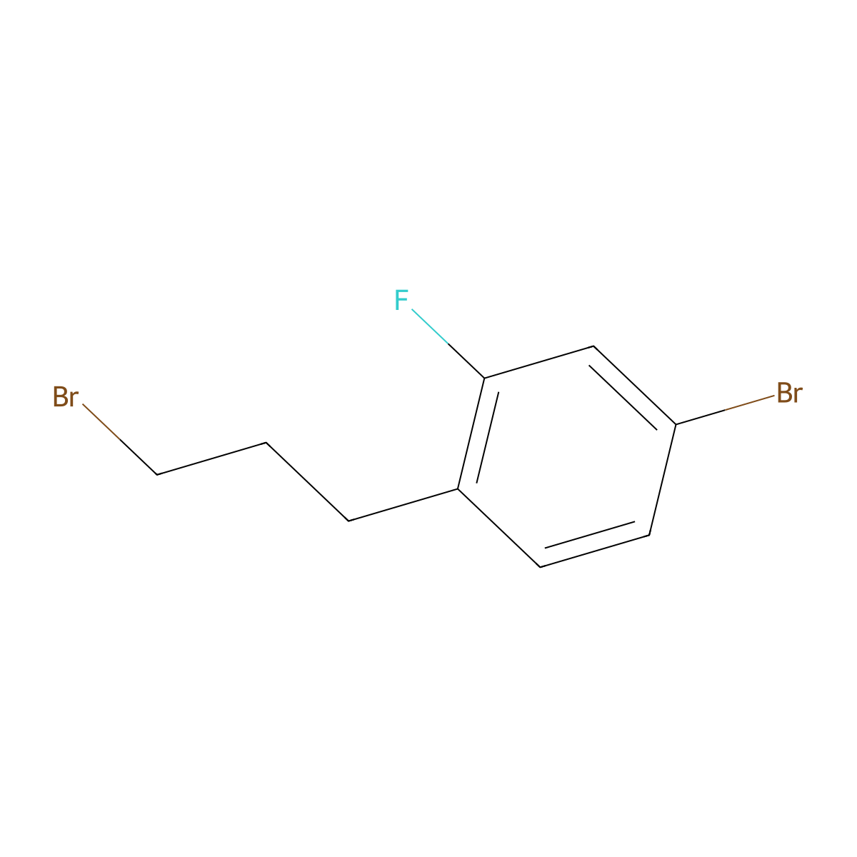 4-Bromo-1-(3-bromopropyl)-2-fluorobenzene molecular structure, CAS 1057678-67-7