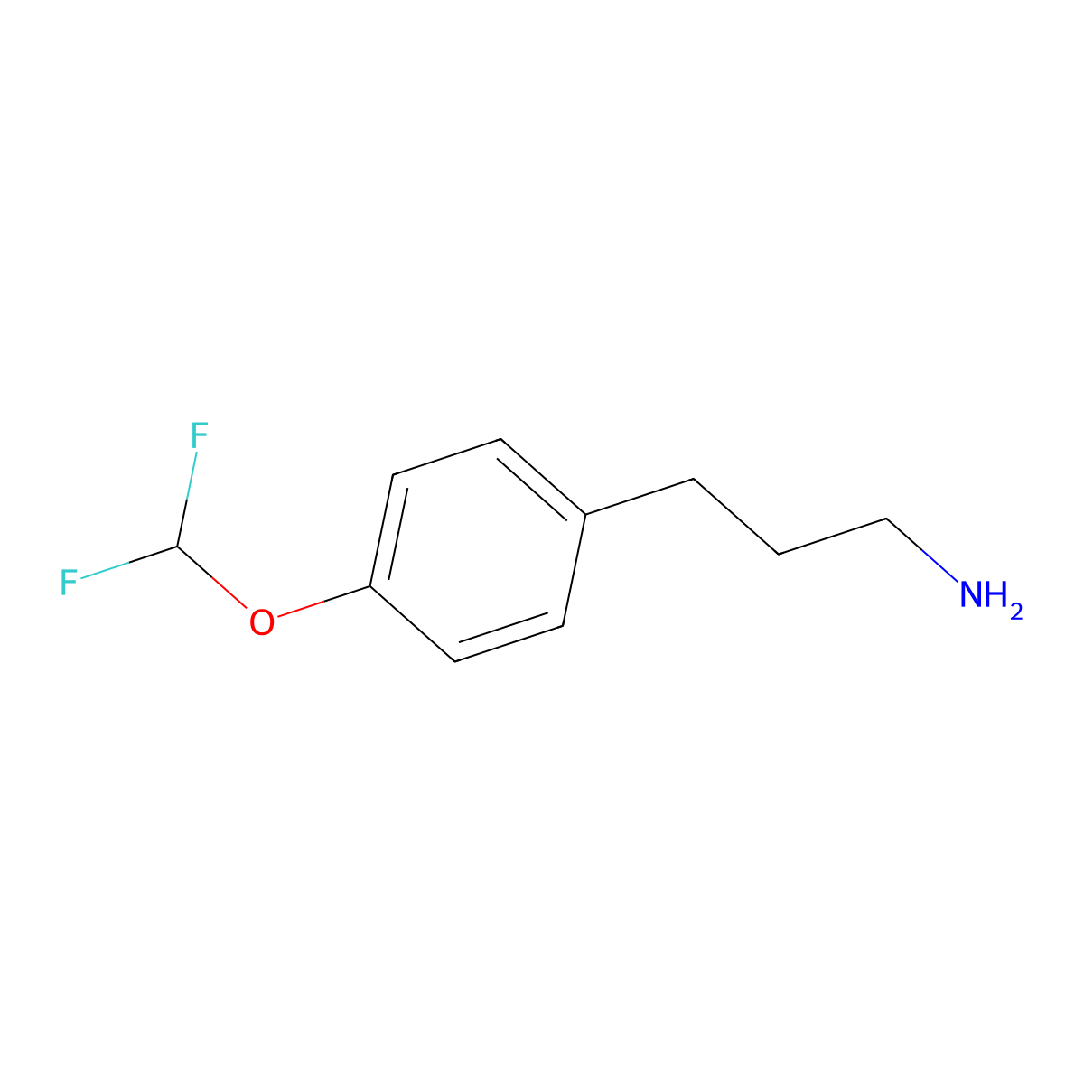 3-[4-(Difluoromethoxy)phenyl]propylamine molecular structure, CAS 1057679-53-4