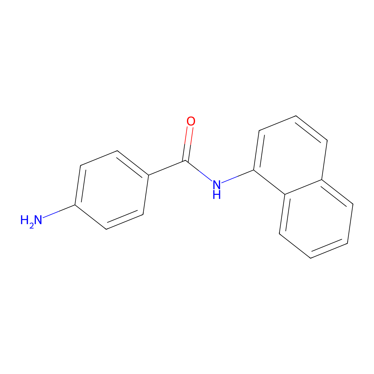 4-amino-N-(naphthalen-1-yl)benzamide molecular structure, CAS 105772-64-3
