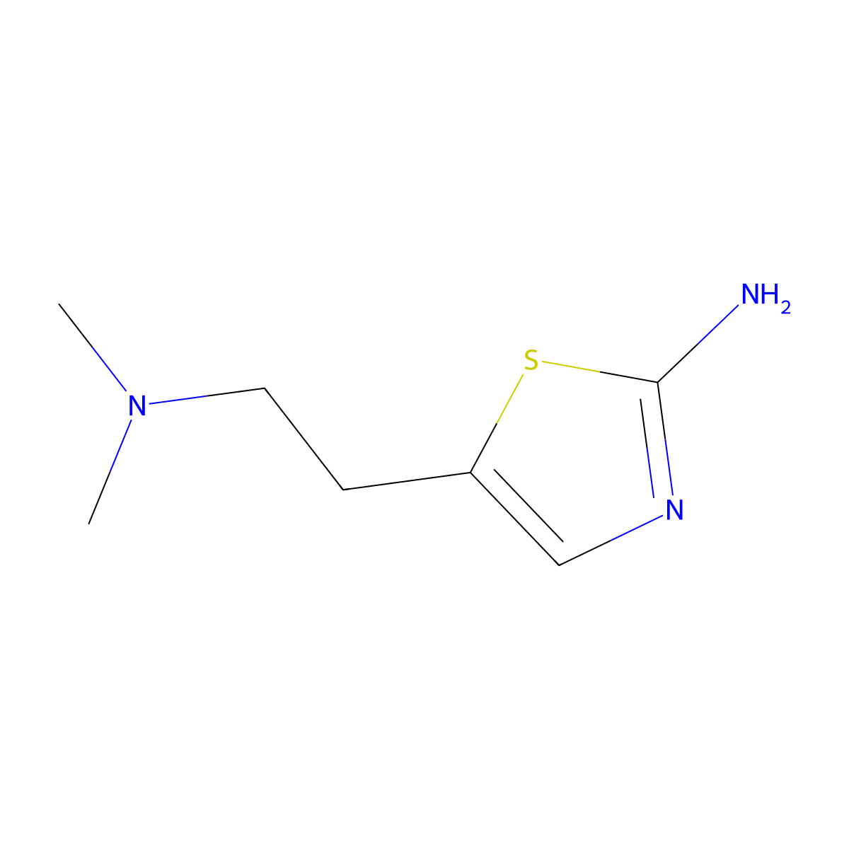 5-[2-(Dimethylamino)ethyl]-1,3-thiazol-2-amine molecular structure, CAS 105774-03-6