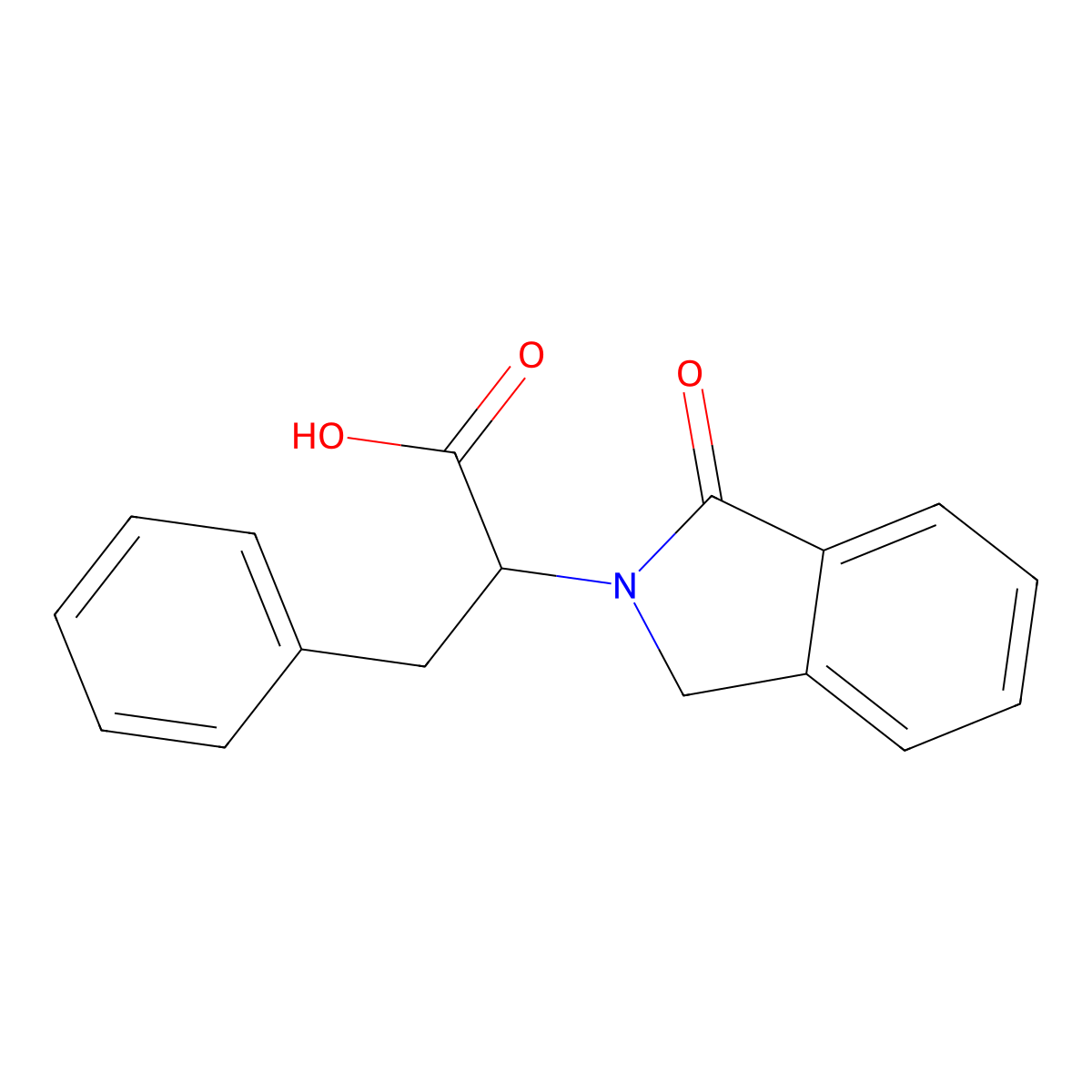 (2S)-2-(1-oxo-2,3-dihydro-1H-isoindol-2-yl)-3-phenylpropanoic acid molecular structure, CAS 105776-76-9