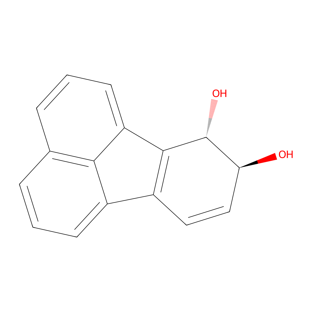 trans-7,8-Dihydroxy-7,8-dihydrofluoranthene molecular structure, CAS 105777-13-7