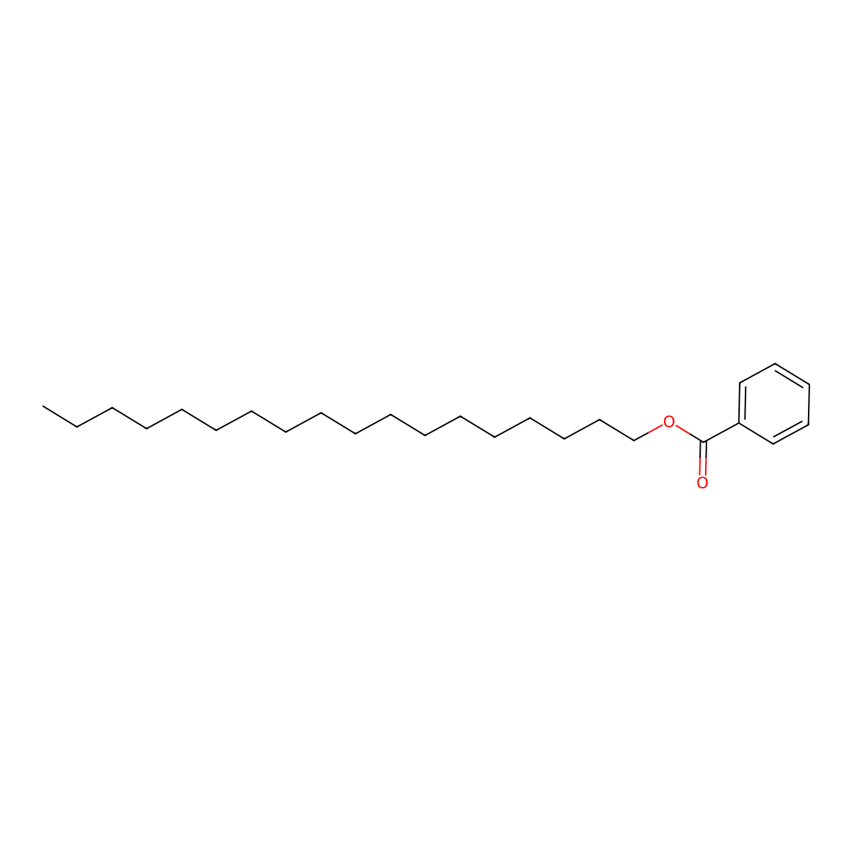 Benzoic acid, octadecyl ester molecular structure, CAS 10578-34-4
